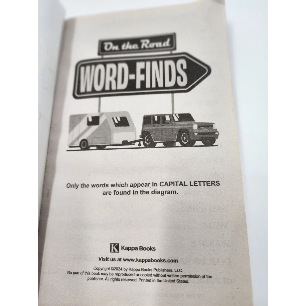 Kappa Books On the Road Word-Finds Volume 2 Travel Puzzle Book Paperback 2024